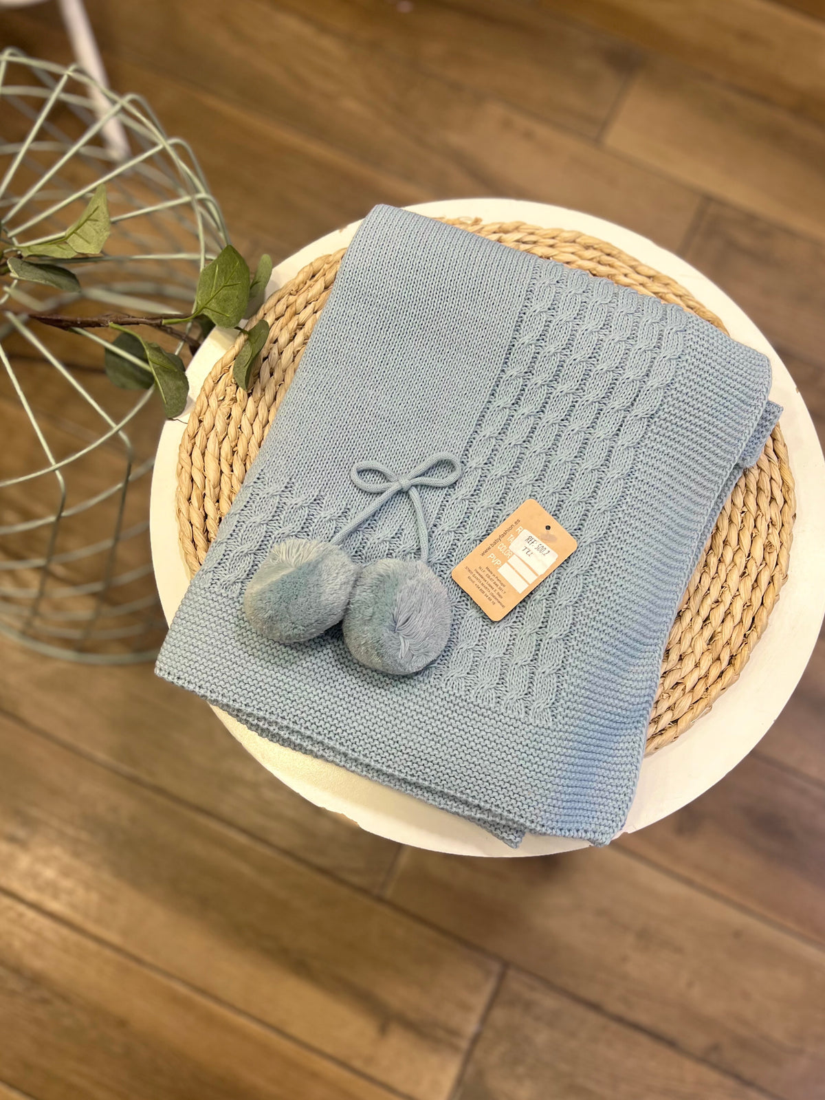 Coperta invernale Pon Pon Azul