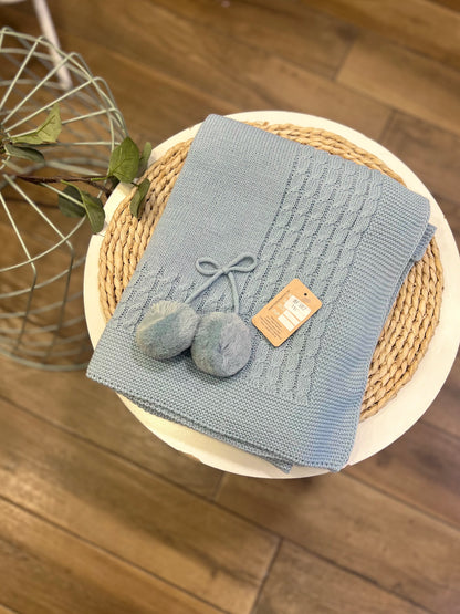 Coperta invernale Pon Pon Azul