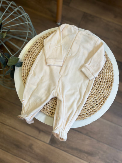 Tutina in ciniglia fiocchetto beige