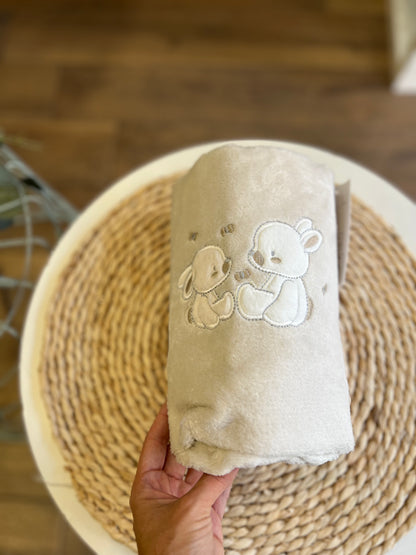 Copertina in pile Bunny beige
