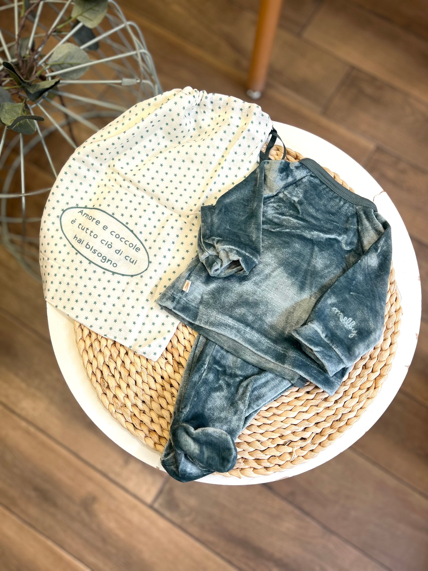 Tutina in ciniglia Soft Bamboo Verde