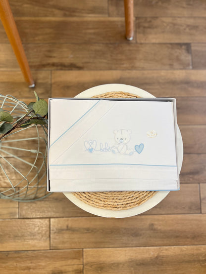 Set carrozzina Orsetto Baby Azzurro
