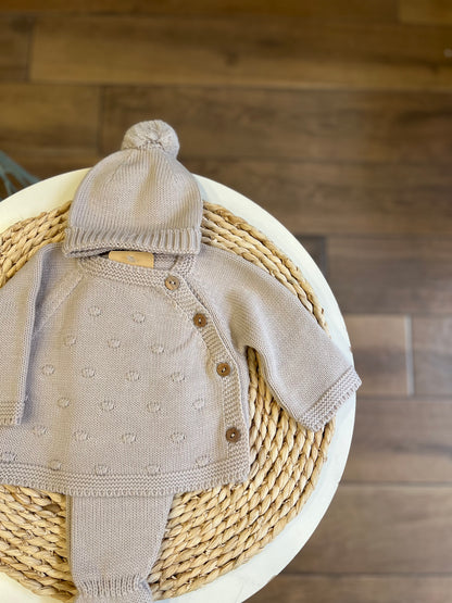 Completo invernale con cappellino Pietra