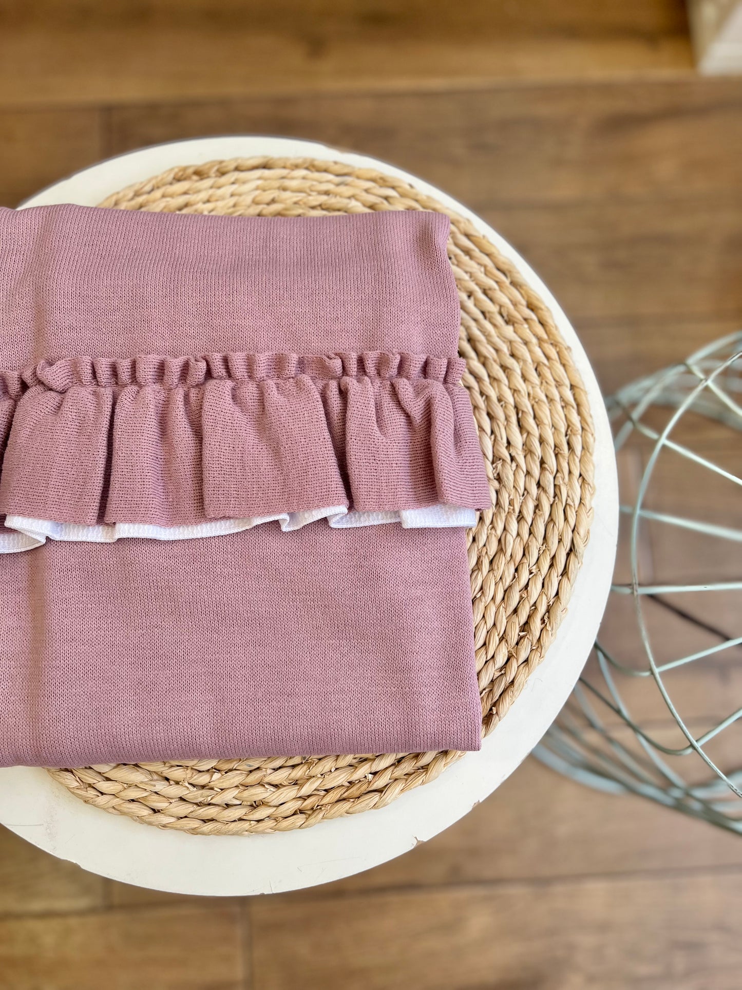 Coperta rouches misto lana Pappa e latte