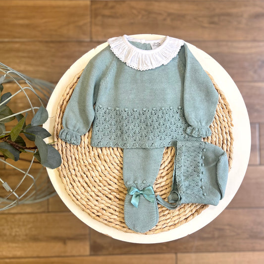 Completo Primavera/Estate Verde con colletto