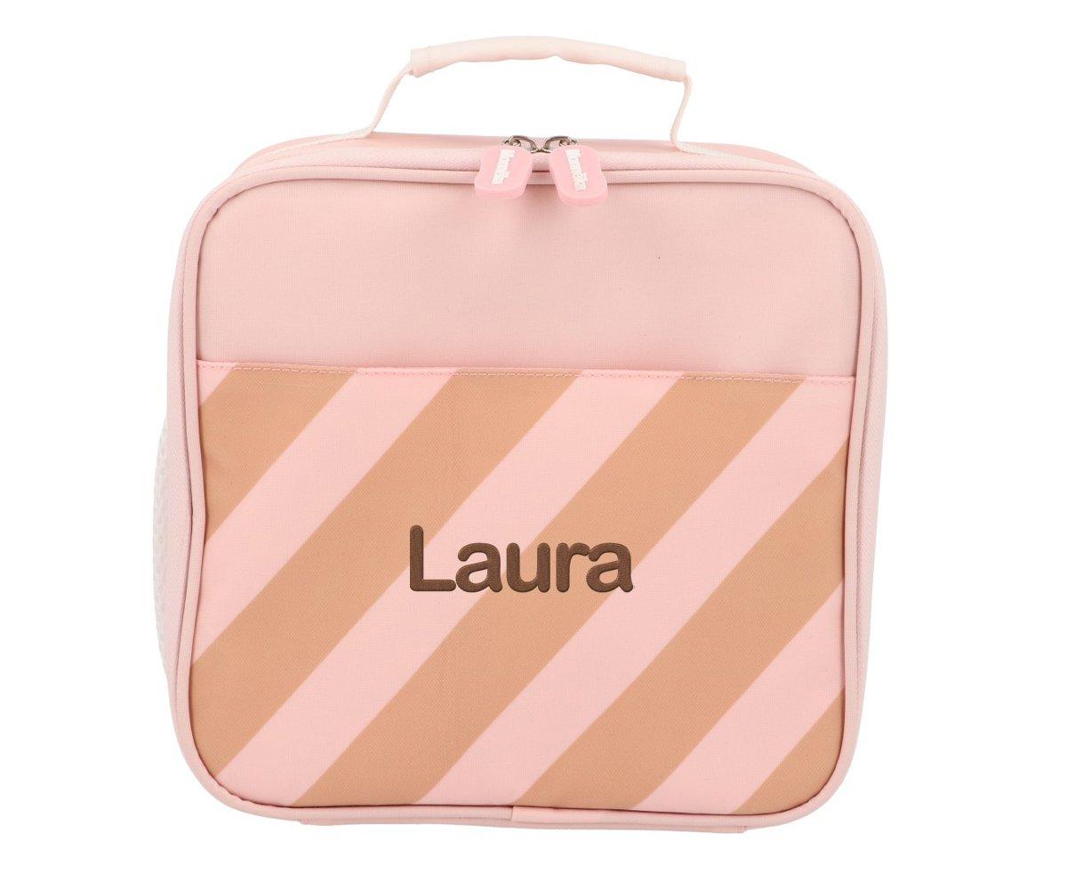 Borsa Termica Rigida Monnëka Big Stripes Pink Personalizzabile