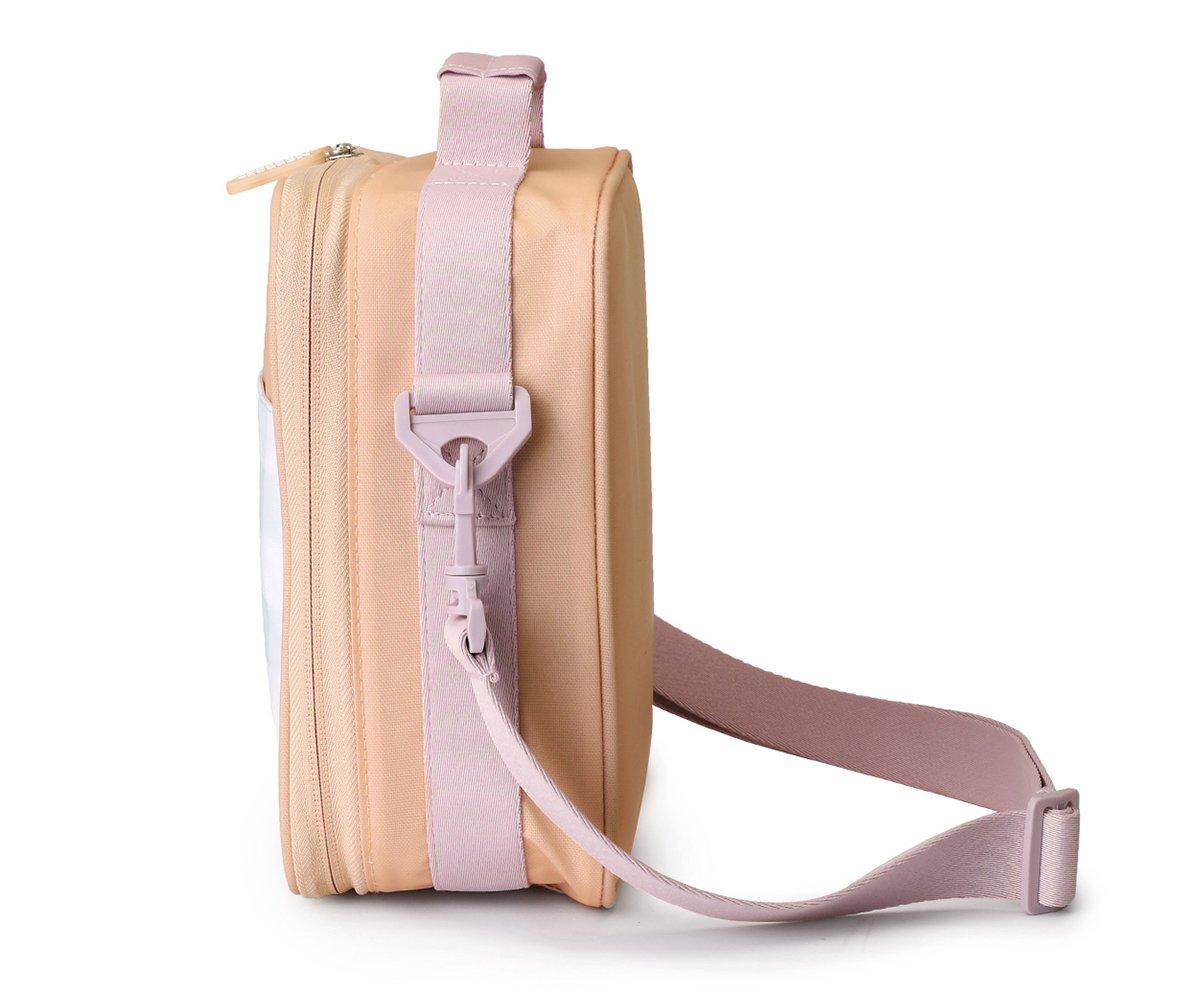 Borsa Termica Rigida Monnëka Apricot-Vichy Aqua Personalizzabile
