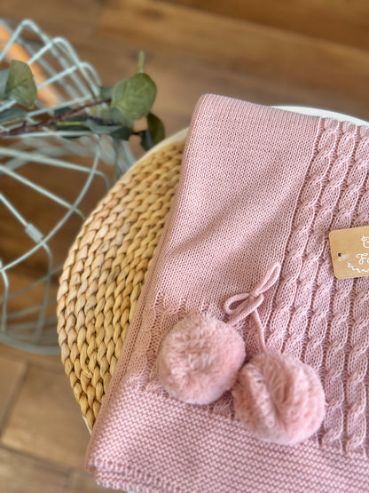 Coperta invernale Pon Pon Rosa Maquillage