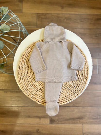 Completo invernale con cappellino Pietra