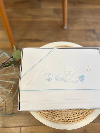 Set carrozzina Orsetto Baby Azzurro
