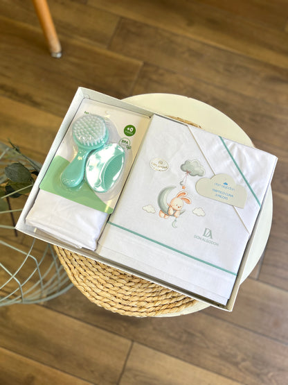 Set lettino + kit spazzole Bunny verde