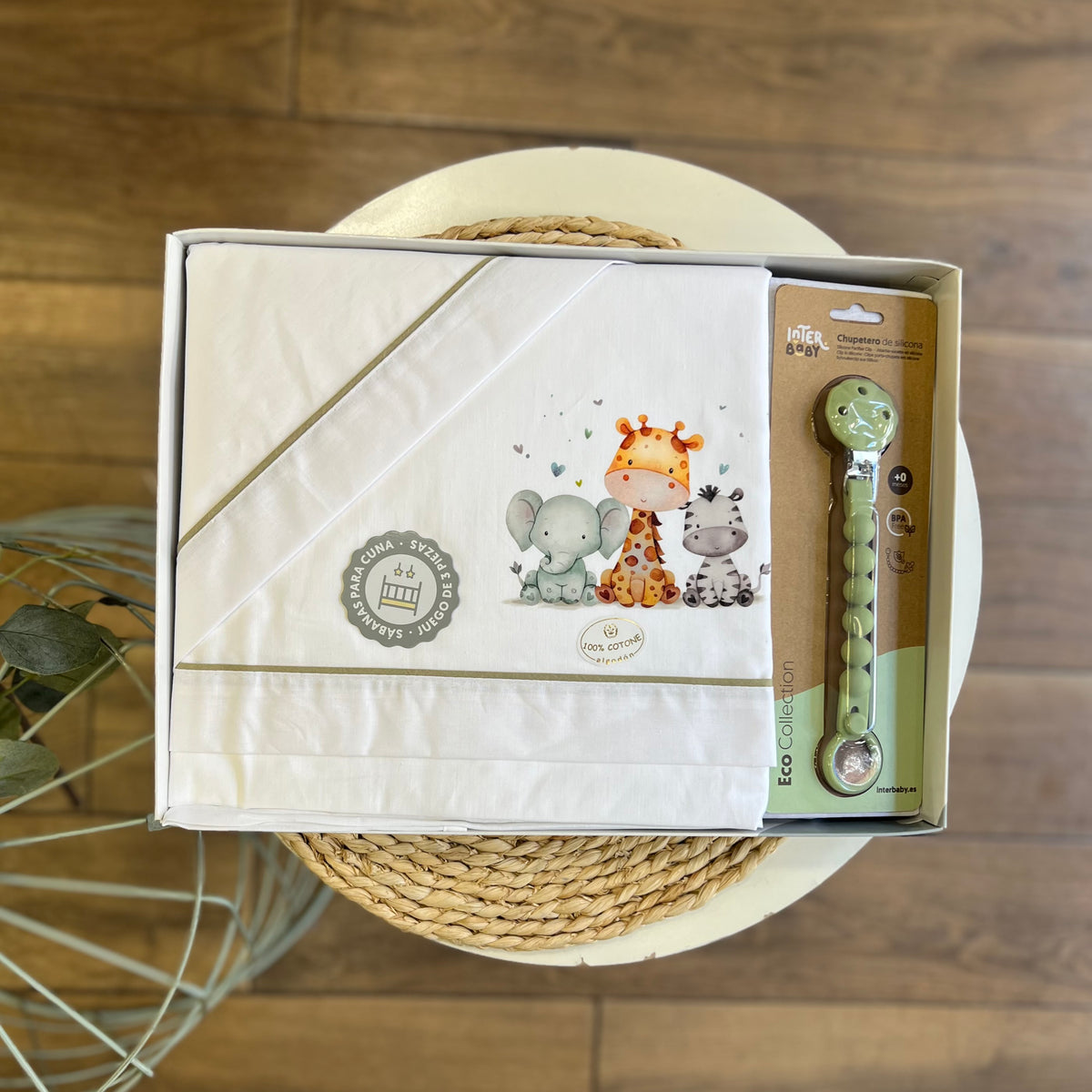 Set lettino + portaciuccio Verde