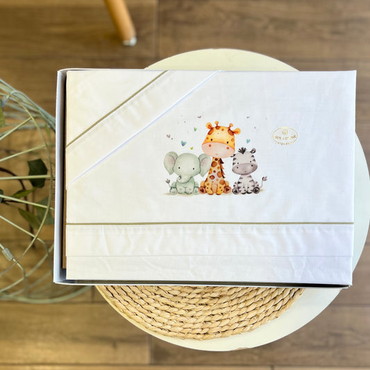 Set carrozzina Safari bordino verde