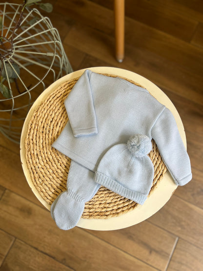 Completo invernale Celeste con cappellino