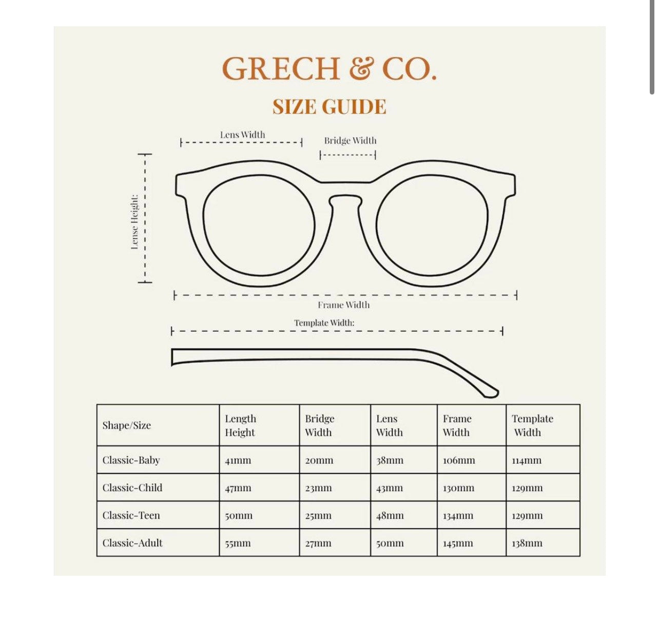 PREORDINE Occhiali da Sole Polarizzati Classic Baby Orchard (0-2)