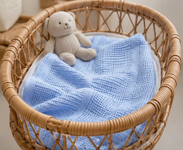 Copertina in cotone Pappa e Latte Celestone
