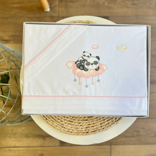 Set carrozzina Panda rosa
