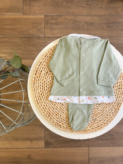 Completo in cotone Summer salvia