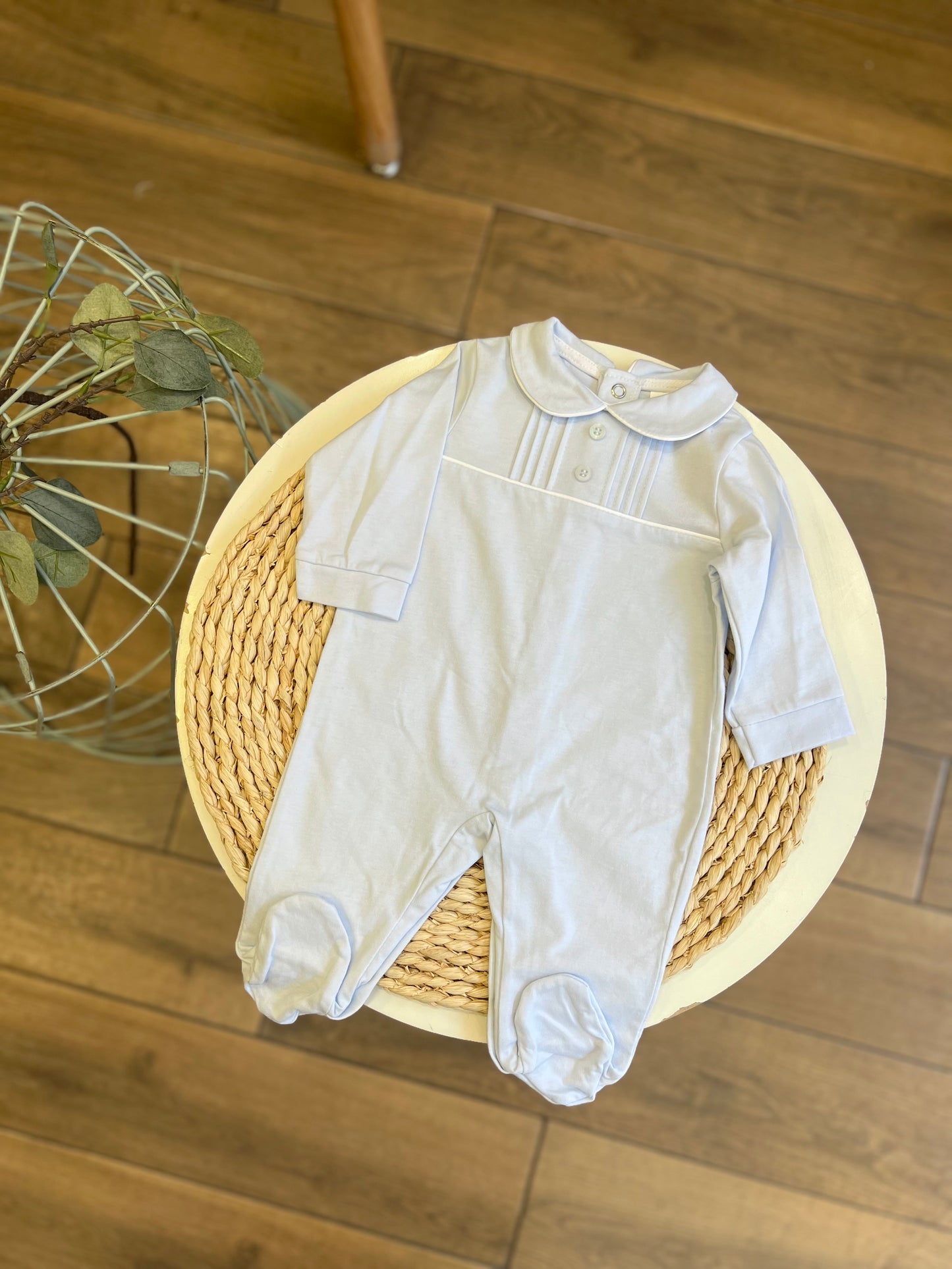 Tutina in cotone celeste