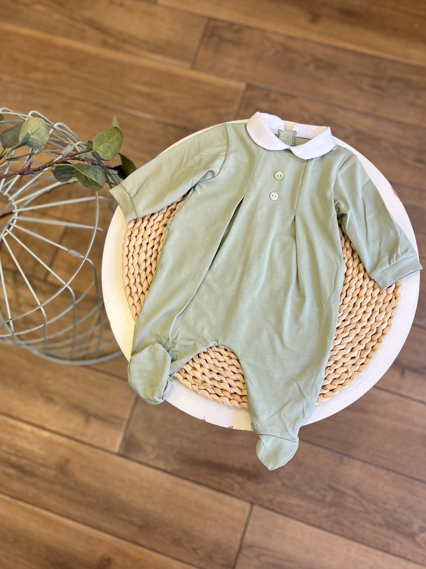 Tutina in cotone salvia