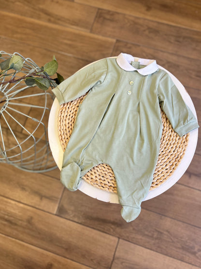 Tutina in cotone salvia