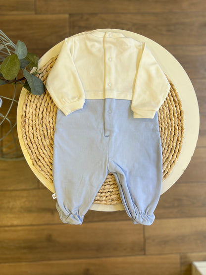 Tutina caldo cotone Baby con bavetta