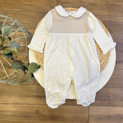 Tutina Punto Smock Panna