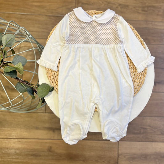 Tutina Punto Smock Panna