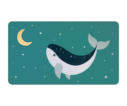 Telo Microfibra Teal Whale Personalizzabile
