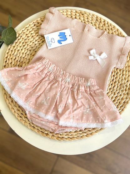 Completo in filo estivo con culotte Nude