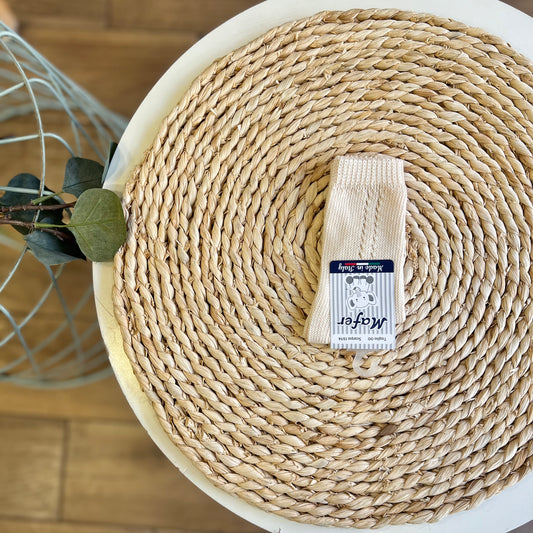 Calzini caldo cotone traforati Beige