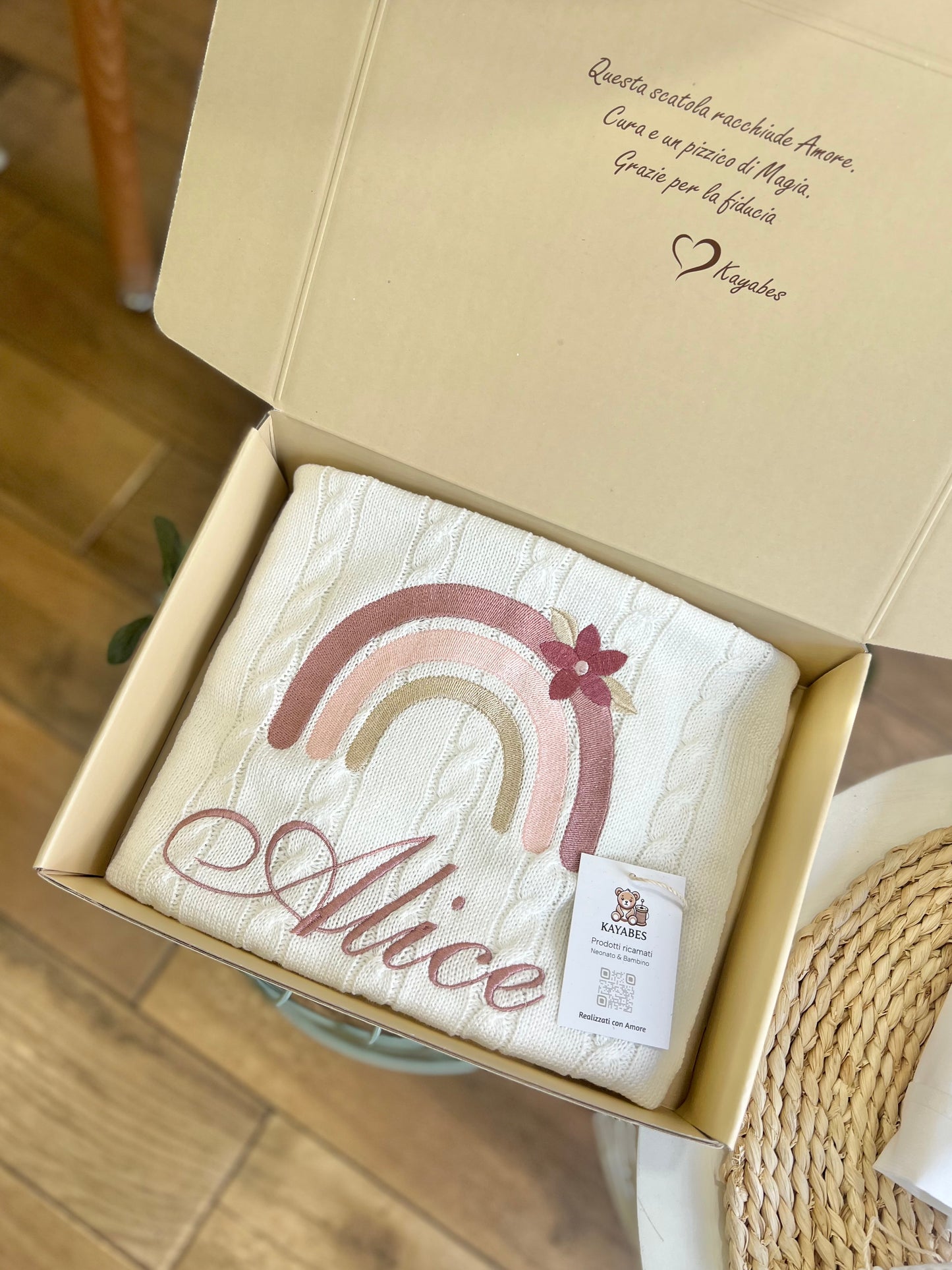 Copertina primavera estate personalizzata con disegno e nome