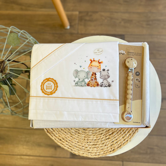 Set lettino + portaciuccio Beige