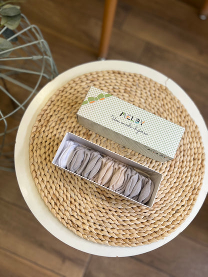 Set 7 paia di calzini caldo cotone in scatola Beige