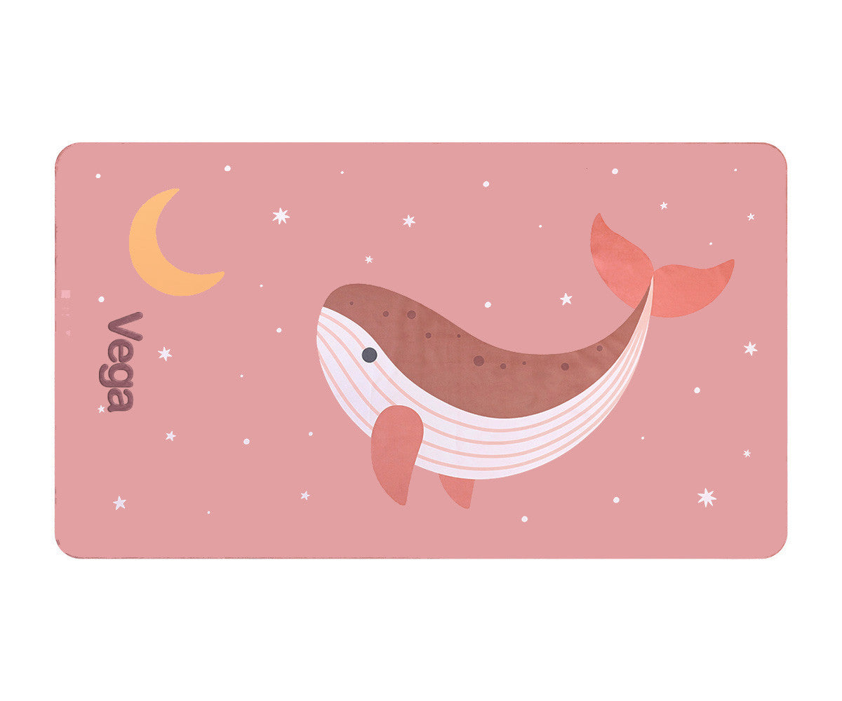 Telo Microfibra Pink Whale Personalizzabile