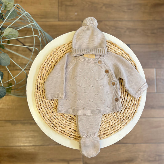 Completo invernale con cappellino Pietra