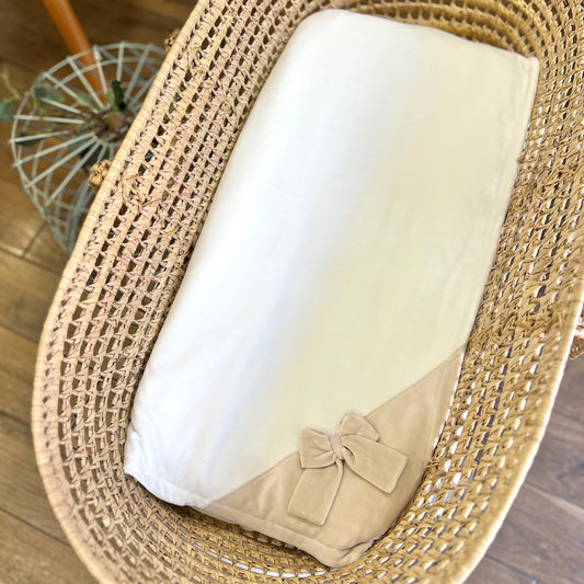 Coperta ciniglia fiocco Beige