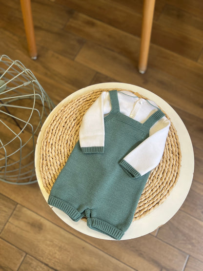 Completo invernale verde con cappellino