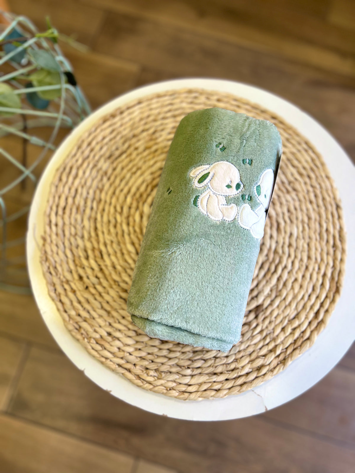 Copertina in pile Bunny verde
