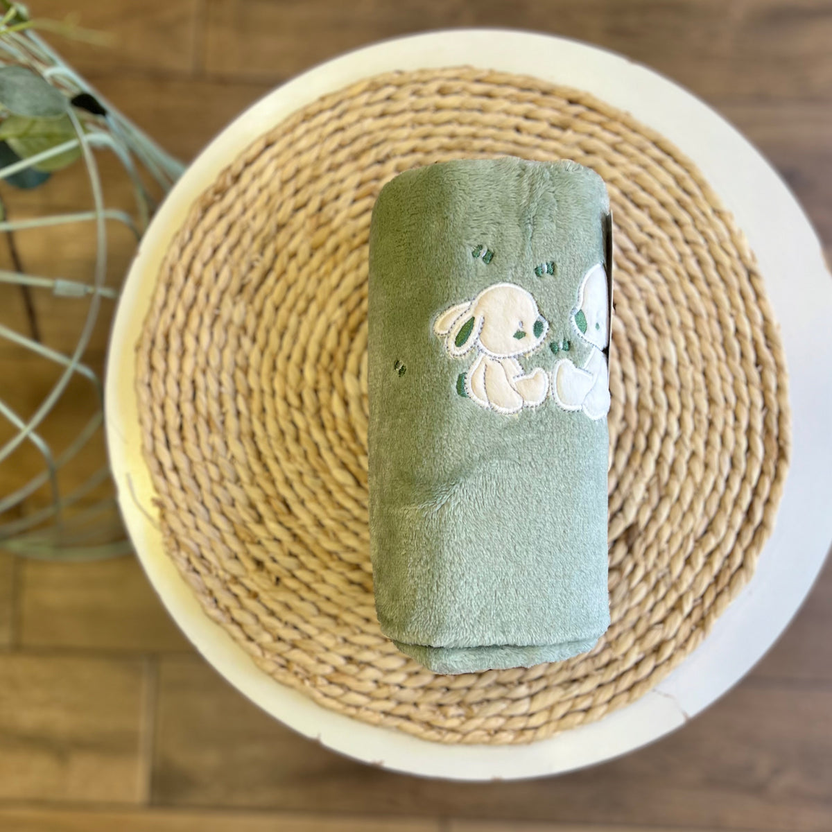 Copertina in pile Bunny verde