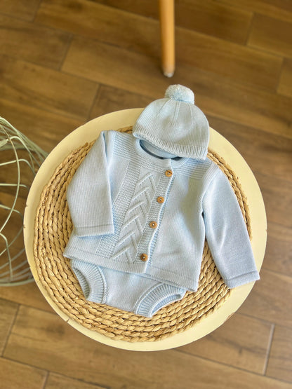 Completo invernale Celeste con cappellino