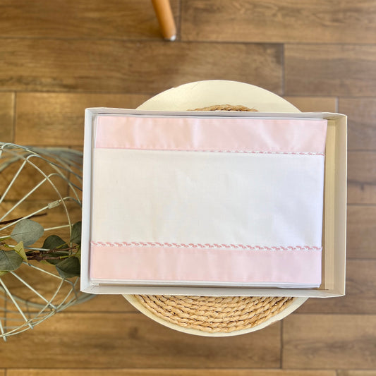 Set carrozzina Bianco/Rosa personalizzabile