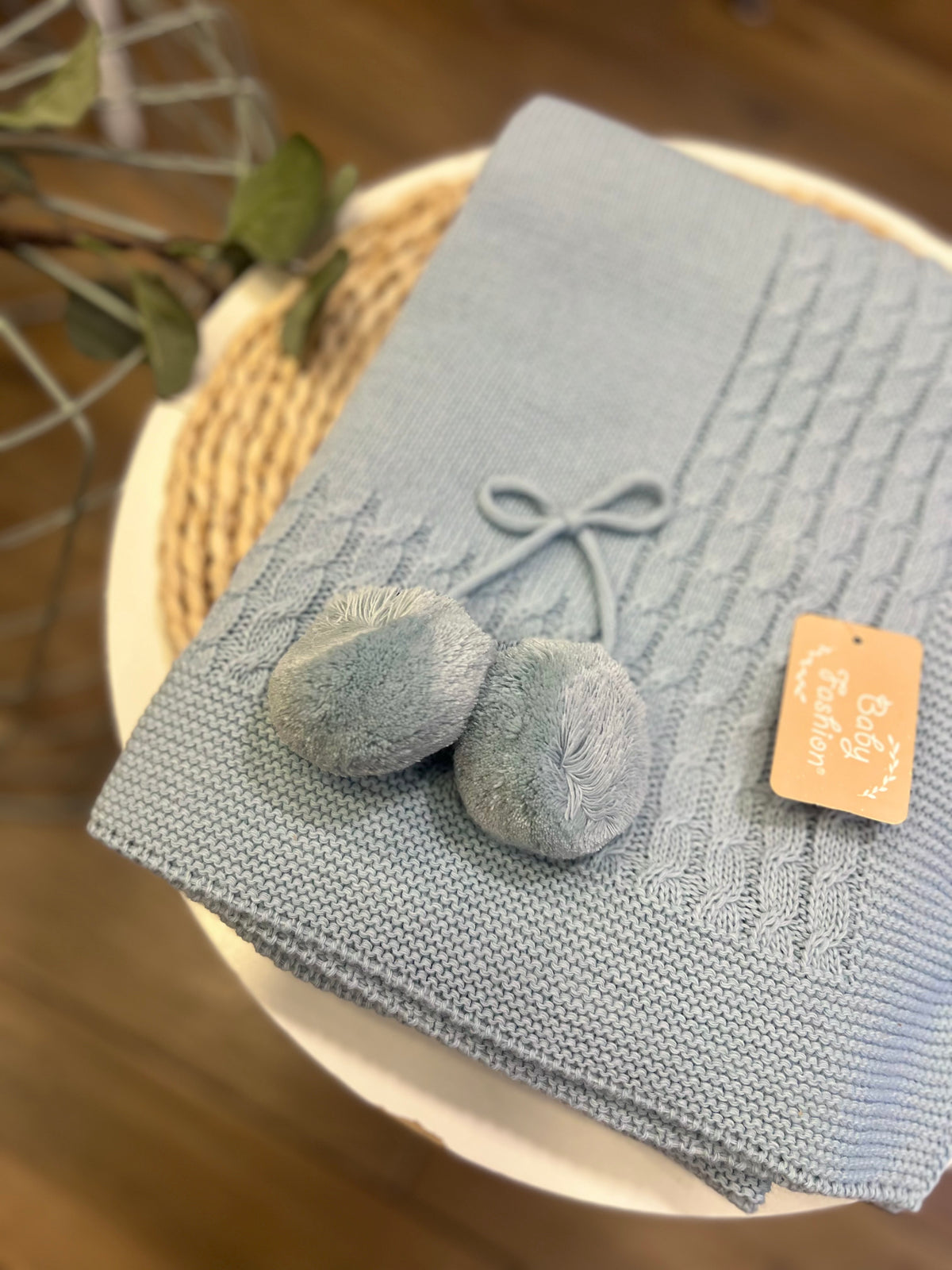 Coperta invernale Pon Pon Azul