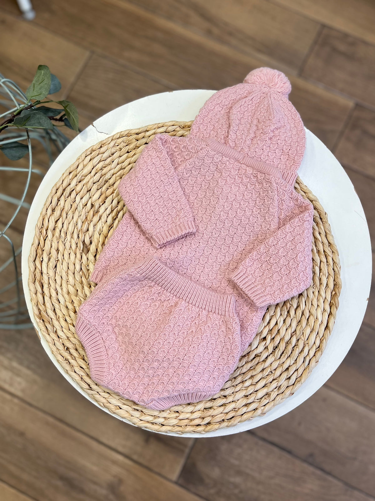 Completo invernale cardigan, culotte e cappellino Maquillage