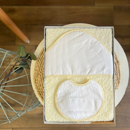 Accappatoio triangolo con bavetta Crema Personalizzabili