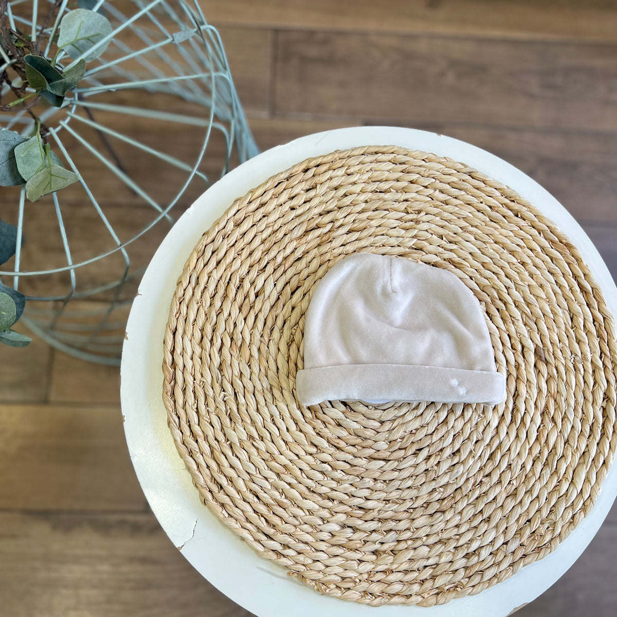 Cappellino ciniglia Beige