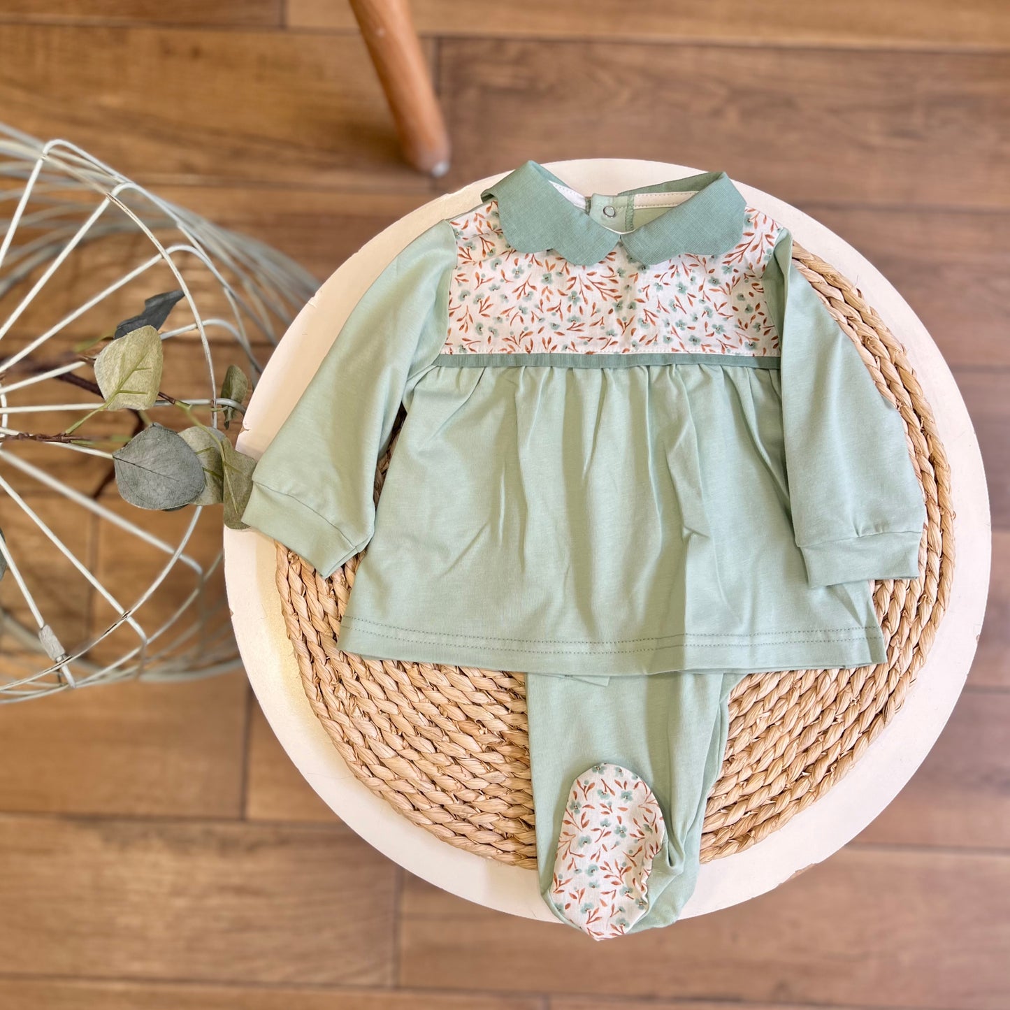 Completo in cotone Verde