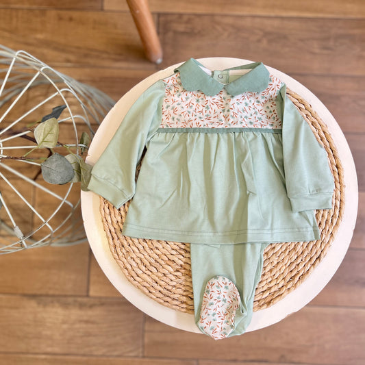 Completo in cotone Verde