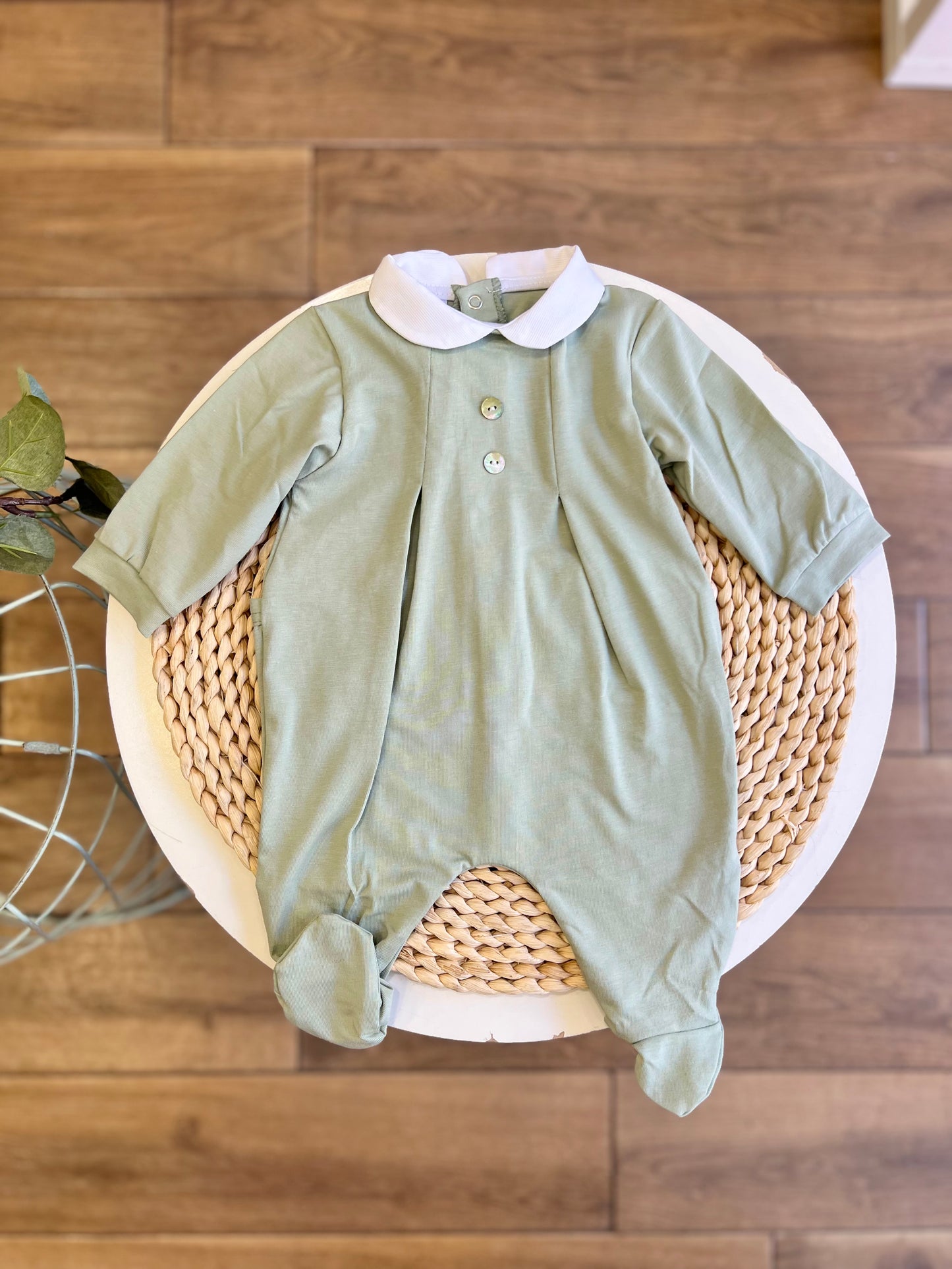 Tutina in cotone salvia