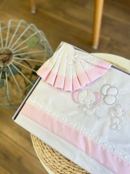 Set carrozzina Elefantina Pois Rosa